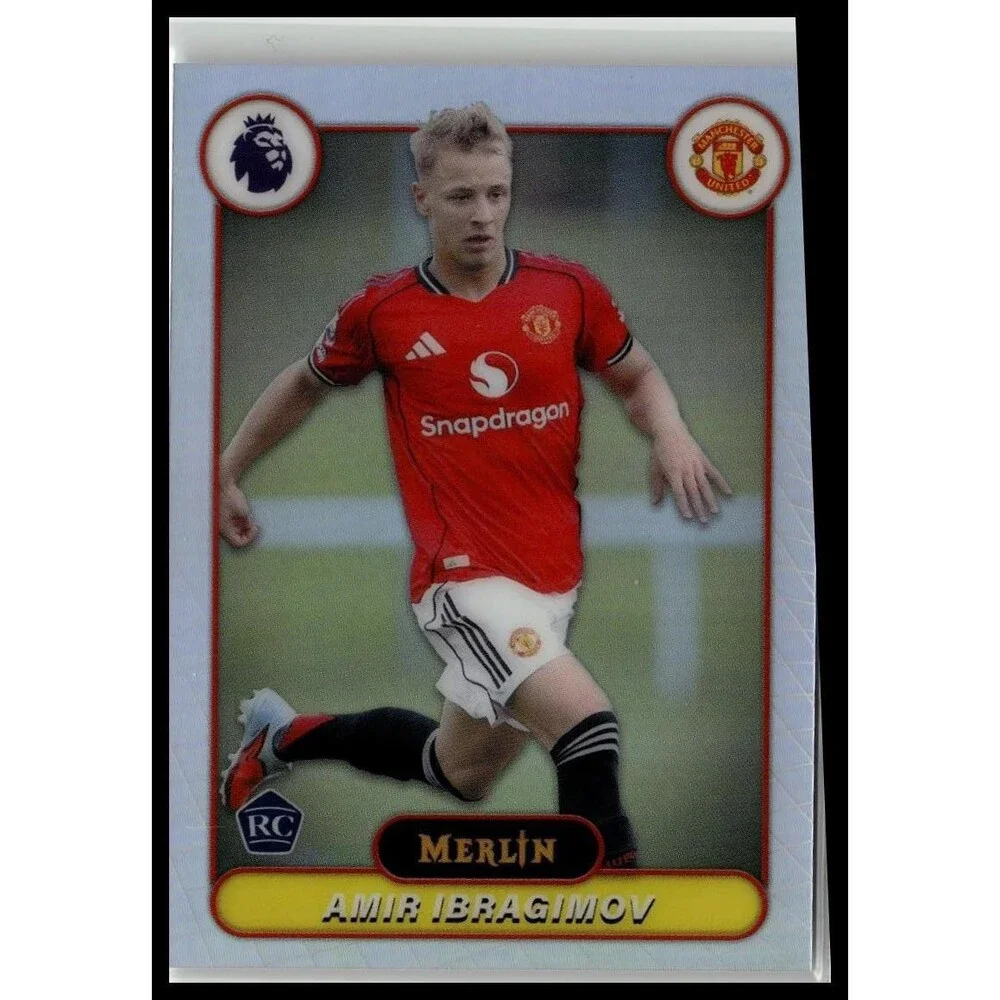 2026 Merlin Premier League Amir Ibragimov #132 Man United Refractor Rookie
